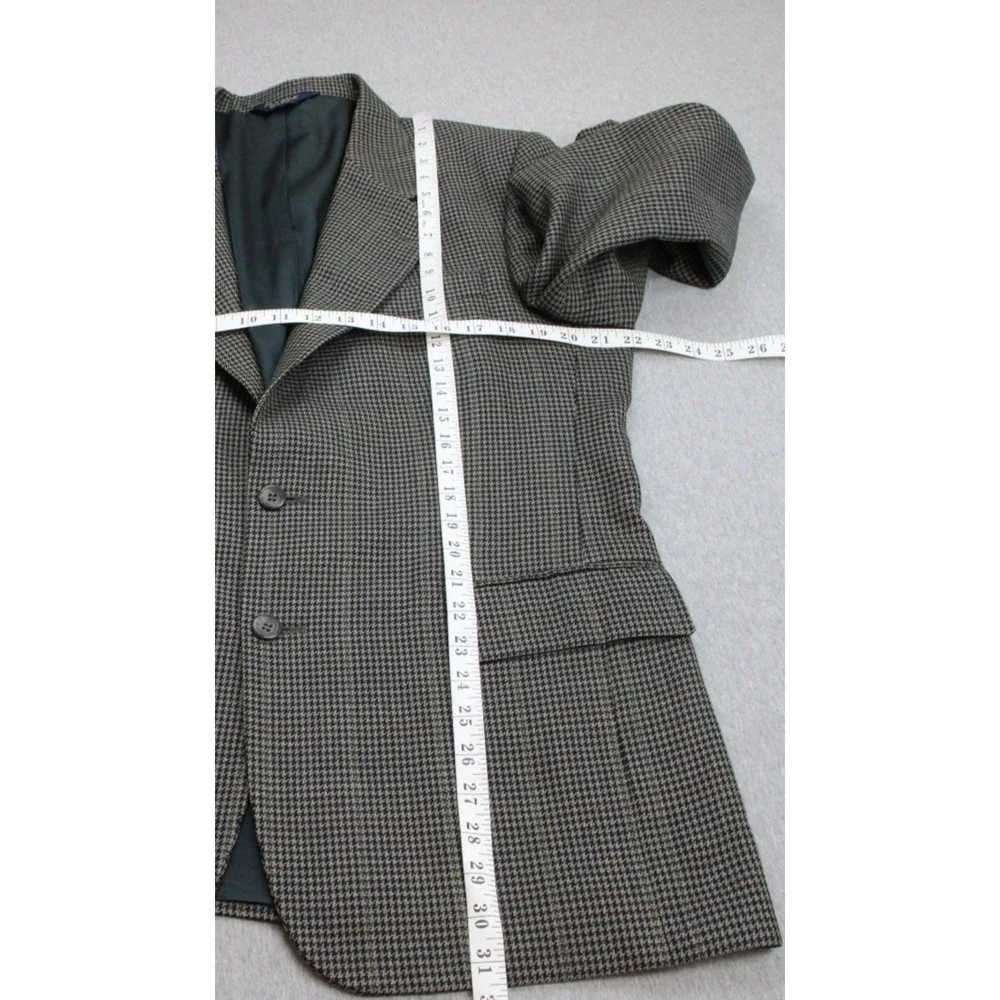 Jos A Bank Blazer‎ Men's Size 41R 100% Wool Houndstooth Executive Collection